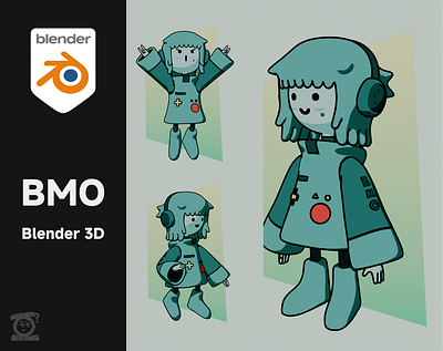 BMO 3d 3dart 3dartwork 3dmodel adventuretime artwork blender blender3d bmo charactermodeling mengge kkd