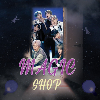 BTS Song Cover Redesign— Magic Shop albumart bts btsarmydesign btsfanart design graphicdesign hybeart illustration musiccovers ui