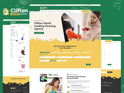 Clifton - Cleaning Service Agency eCommerce Theme cleaning opencart prestashop shopify woocommerce wordpress