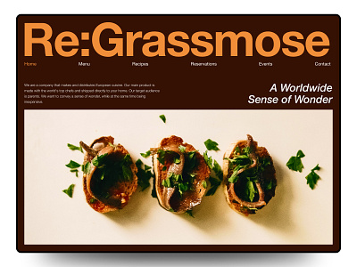 Re:Grassmosse - Restaurant Website branding design graphic design landing page restaurant shopify ui web design