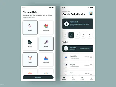 Habit Tracker App green habit habit tracker habit tracker app habit tracker app ui habit tracker app ui design habit tracker ui habit tracker ui app tracker
