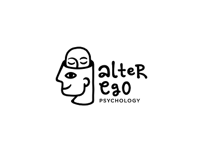 Alter Ego alterego character ego logo logotype man minimalism psychology
