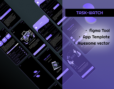 "Task Watch" - Task Management Application application figma template ui vector