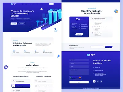 Cloud Server Desktop Landing page