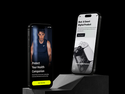 Digital Products Design animation design digital digital product fitness game gym mockup products