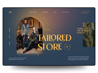 Tailored Store - Tailored Suits Website branding design fashion graphic design landing page shopify suits ui web design