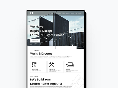 Landing Page (Walls & Dreams) branding design home page landing page u ui ui design uiux ux