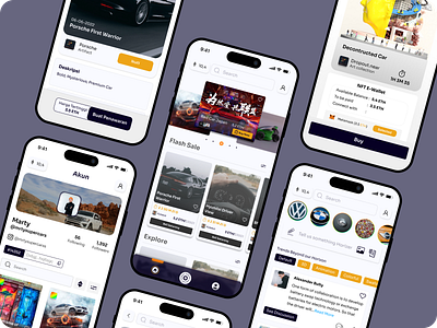 Horizen, NFT Marketplace for Car Enthusiast car community design homepage marketplace nft nft marketplace product design social media ui uiux ux