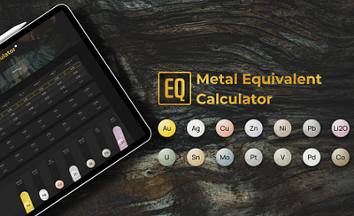 Metal Equivalent Calculator | Redesign app calculator evaluation infographics plot ui ux uxdesign webapp
