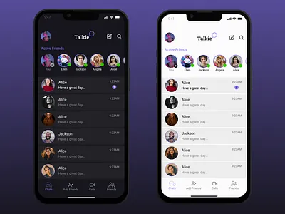 Talkie mobile chatting app chatting app figma interface design mobile app mobile chatting app ui user interface ux