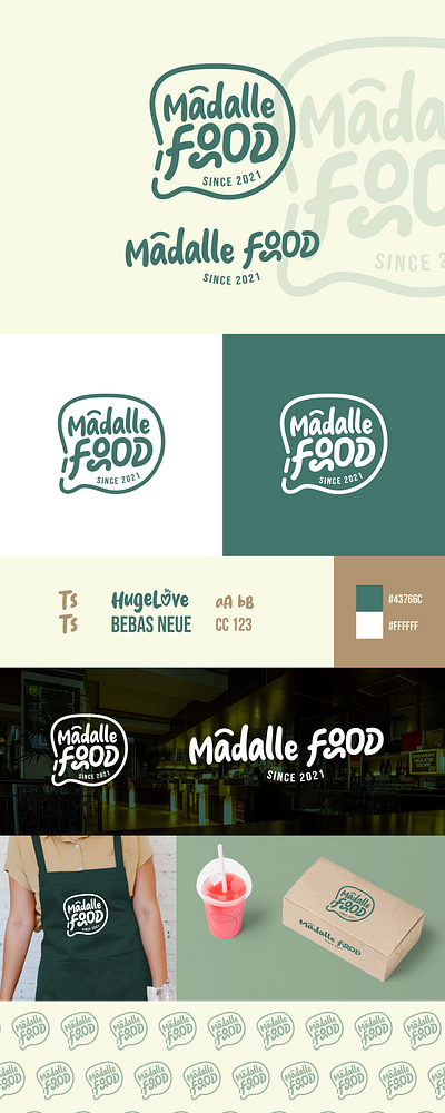 Madalle Food branding graphic design logo