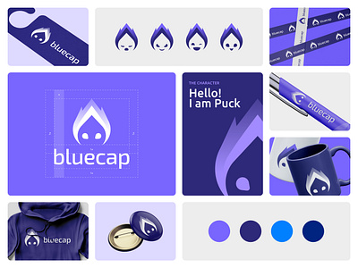 Bluecap Identity Design Overview branding graphic design illustration logo vector