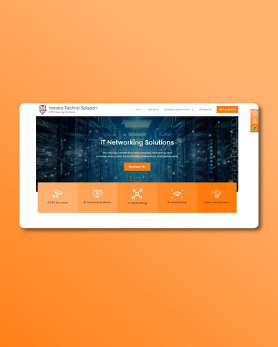 Yendra Techno Solution Website branding ui ux website design