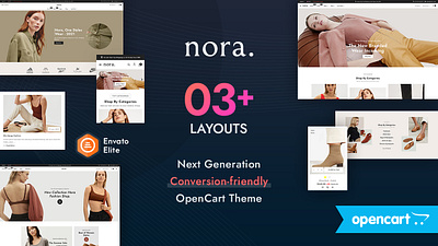 Nora - eCommerce Multipurpose Fashion Apparels Boutique Clothes fashion opencart prestashop shopify woocommerce wordpress