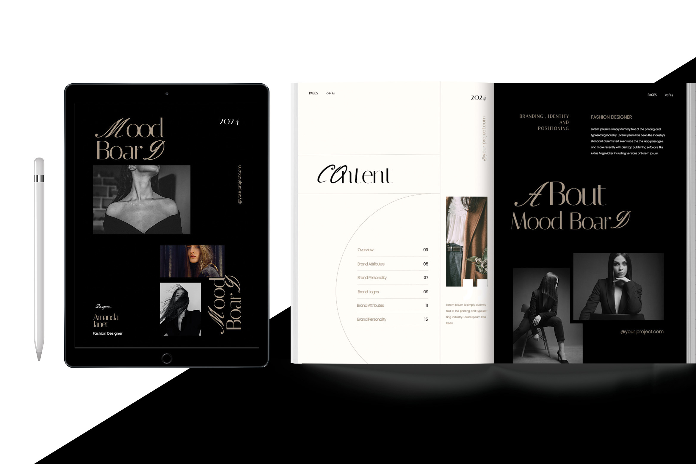 Bold / Black - Brand Strategy Guidelines brand guidelines branding brochure business catalogue clothing design fashion mode promotion