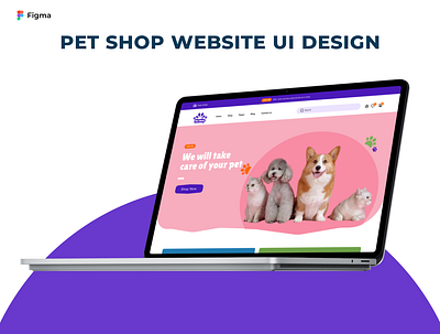 Pet Shop Website Ui design app app design dashboard design illustration landing page typography ui