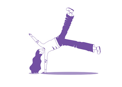 Cartwheeeeeeel cartwheel dance design girl graphic design illustration