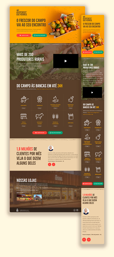 Natural da Terra - Landing Page graphic design icon landingpage uidesign uxdesign