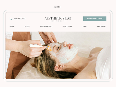 LANDING PAGE FOR AESTHETICS LAB COSMETIC CLINIC | UI/UX adaptive design adobe photoshop branding clinic design ecommerce figma graphic design interaction design landing page logo medical minimalism mobile responsive ui uiux ux web design website