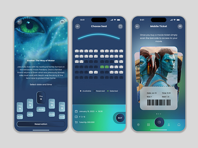 UI Design - Movie Booking App app design ui