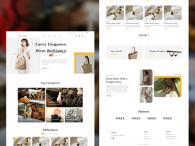 Julia's Atelier: Online Store accessories bag brand clothes e commerce ecommerce fashion hero jewelry landing modern payment shop shoponline store style ui web web design webdesign