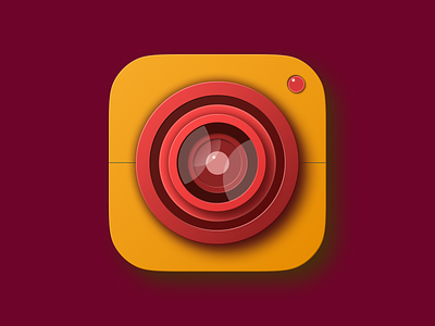 Lens camera icon 3d graphic design ui