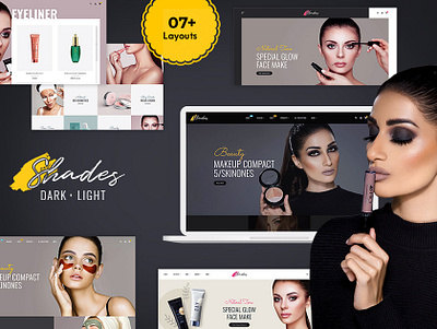 Shades 2.0 - eCommerce theme for Bridal Studio, Beauty, Spa, beauty cosmetic makup opencart prestashop shopify woocommerce wordpress