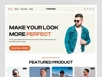 Clothing Fashion Landing Page Design clothing clothing landing page clothing website landing page landing page design shopify shopify clothing shopify landing page shopify website ui design web design website website design