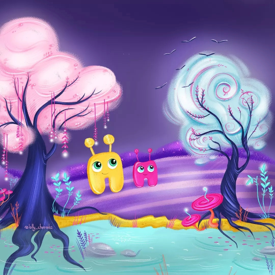 Magic trees by Olga Chernykh on Dribbble
