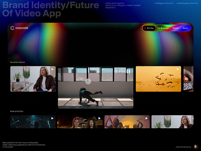 Main page concept. Video app Cascade animation app branding design graphic design identity illustration logo minimal pattern player smooth ui video