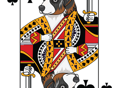 Doggo King 🐶👑 animal art card cartoon design dog illustration pet play playing card unique vector