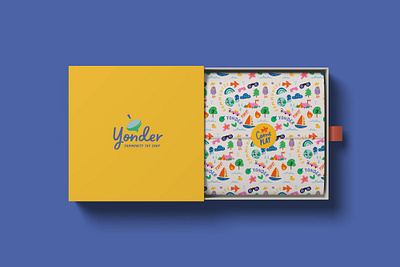 Illustrated branding for Massachusetts based, Yonder Toy Shop brand children colorful fun illustrated branding illustration massachusetts playful toy shop