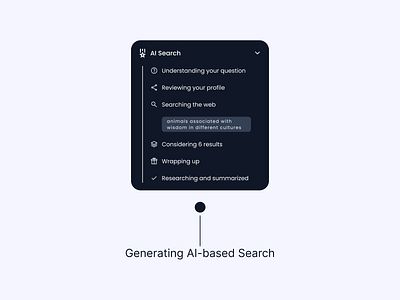 UI Card for Generating AI-Based Search ai app design figma generative ai mobile app search engine ui ui design uiux ux ux design