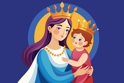 Queen of Her World: Happy Mother's Day affection bonding care child crown embrace family grace love majesty maternal love motherhood nurture parenting protection queen royalty strength tender moment unconditional love