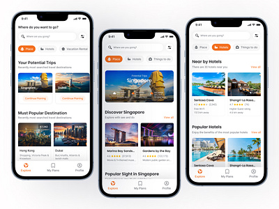 Explorify - Travel Mobile App UI Design app design branding design illustration screen tour travel ui design ux design