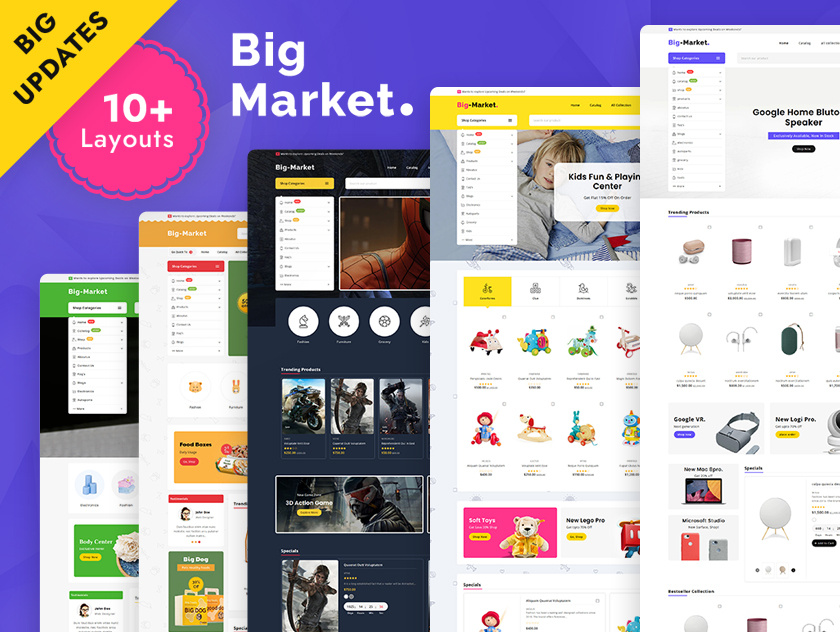 BigMarket - eCommerce Multi-Purpose Responsive Theme electronics gadgets opencart prestashop shopify woocommerce wordpress