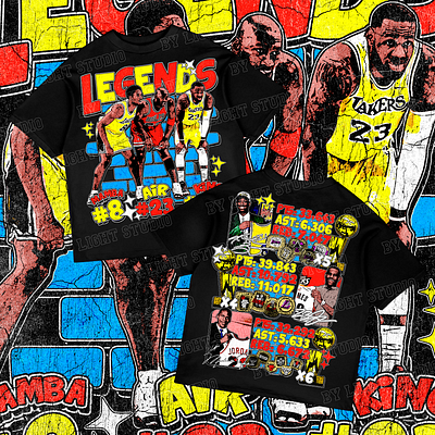 LEGENDS Vintage Rap Tee Bootleg Design air basketball bootleg bootleg design bootleg tshirt branding comics design graphic design illustration jordan king kobe bryant mamba nba rap tee ui