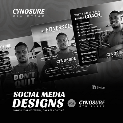 Social Media Designs branding creative design fitness graphic design gym social media