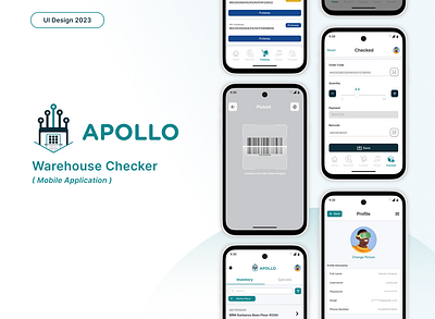 Apollo - Warehouse Checker Mobile App brand identity logistic app mobile app ui design warehouse