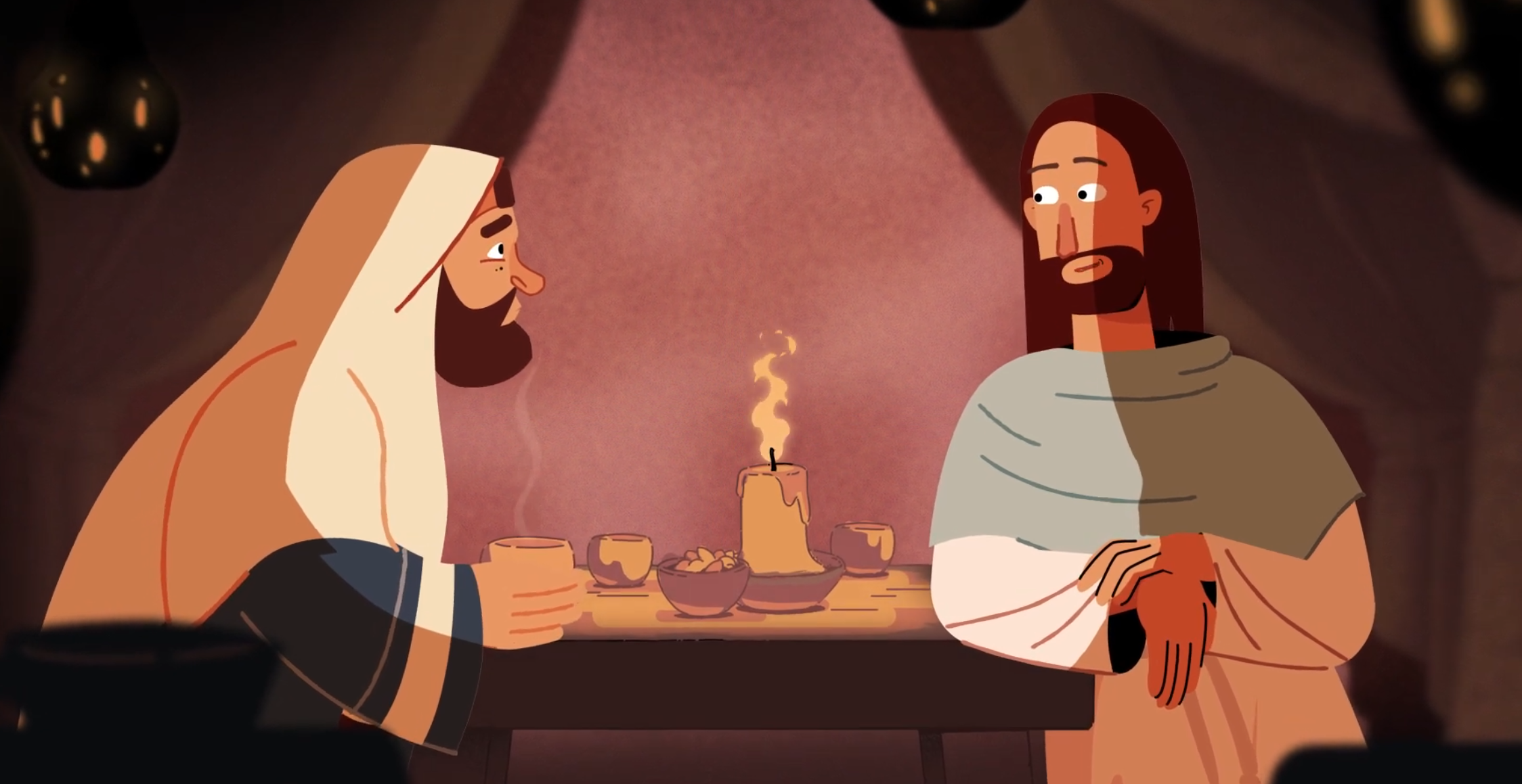 God's story Nicodemus p.1 animation bible cartoon character characters christ flat israel jesus kids motion graphics old
