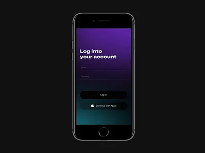 Log in with a gradient background 3d animation branding gradient graphic design ui