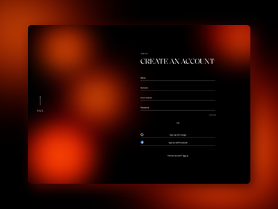 Sign Up Form accountpage dailyui darkscreen figma signupform ui