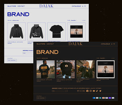Music Website Dajak branding e commerce figma grunge indie modern music rap rock ui ui design uiux webdesign website