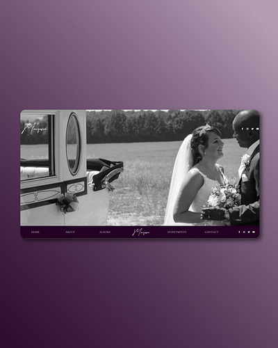 Wedding photography portfolio website branding ui website development