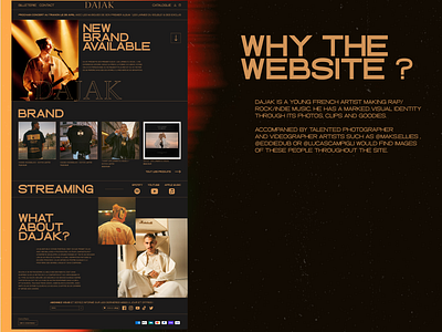 Music Website Dajak artist branding e commerce graphic design grunge moderne mordern music rap rock ui uidesign uiux webdesign