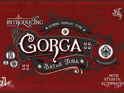 Gorga Ethnic Display Font alternates creative font display font ethnic font headers headline logo font ornamental font retro font serif font swash vintage font