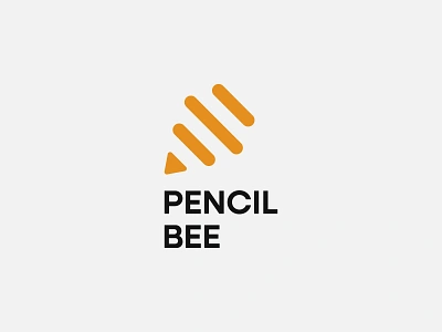 Logo Design - Pencil Bee abstract logo animal animal logo bee brand branding design graphic design honey identity illustration logo design logodesign logotype mark minimal minimalist pen logo pencil write