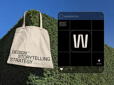 Weave&Pitch Branding - Identity branding graphic design indentity logo marketing mockup tote ui