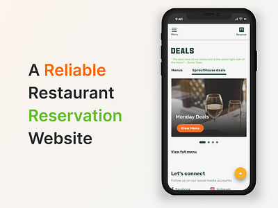 Responsive reservation website ui