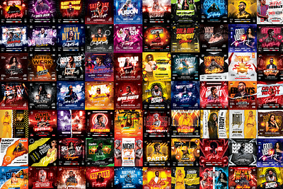 70 Premium Night Club Party PSD Flyer Bundle